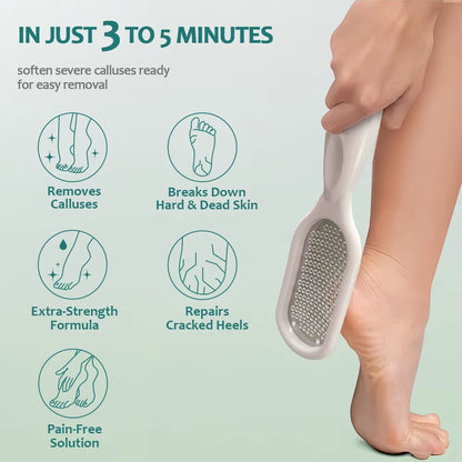 Nailpop Professional Callus Remover for Feet Extra Strength Gel & Rasp Foot File Kit Dead Skin Remover Cracked Heels Dry Skin