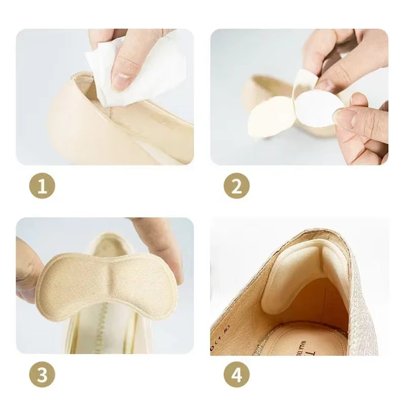 12 Pcs Heel Insoles Patch Pain Relief Anti-Wear Cushion Pads Feet Care Heel Protector Adhesive Back Sticker Shoes Insert Insole