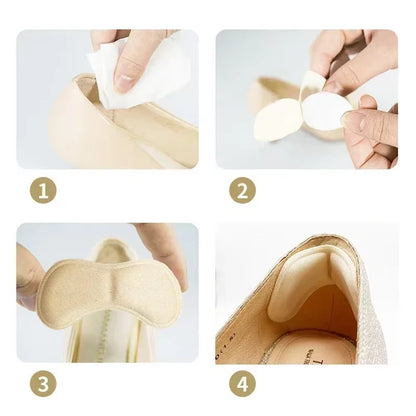12 Pcs Heel Insoles Patch Pain Relief Anti-Wear Cushion Pads Feet Care Heel Protector Adhesive Back Sticker Shoes Insert Insole