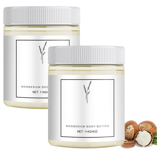 Neuropathy Cream, Magnesium Body Butter, Magnesium Cream, Deeply Moisturizes Skin, Keep Soft Smooth Lotion, Suitable for All Skin Types (2PC, 1)