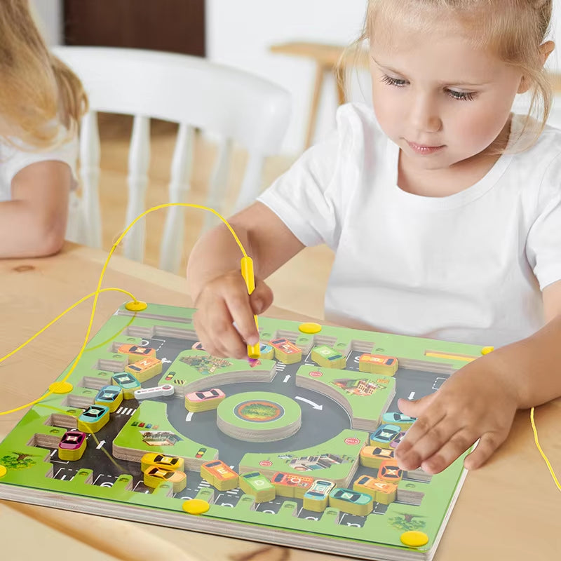 Magnetic Alphabet Maze Board Montessori Fine Motor Skills Educational Toys for Preschool Learning Activities Travel Toys Gifts