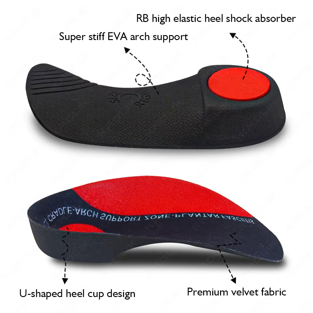 High Arch Supports Shoe Sole EVA Sport Orthopedic Insoles for Men Women Plantar Fasciitis Flat Feet Pain Relief Shoe Cushion Pad