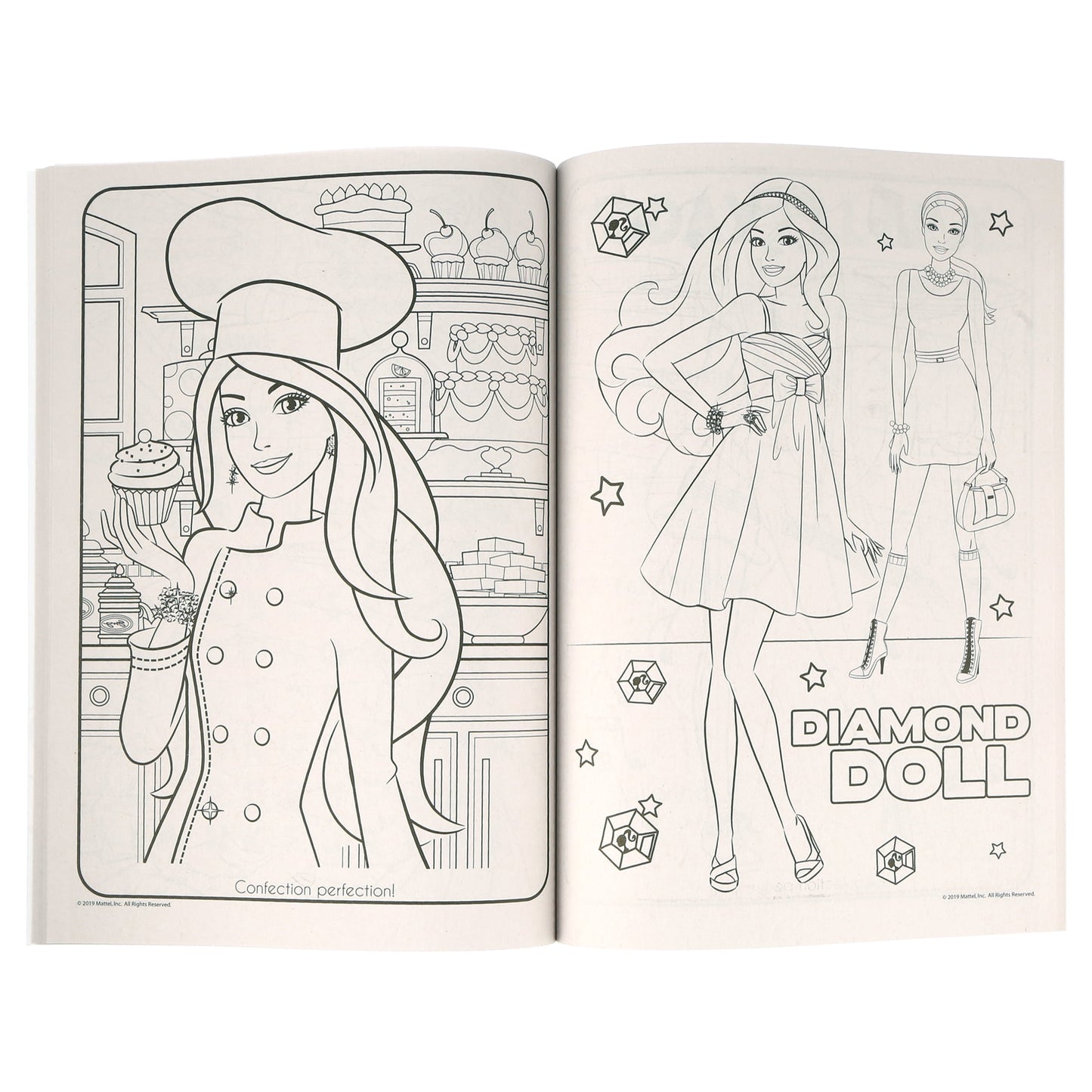 BARBIE Coloring Book 2 Title, for Learning Activity Drawing, 80 Pages, 2-Pack