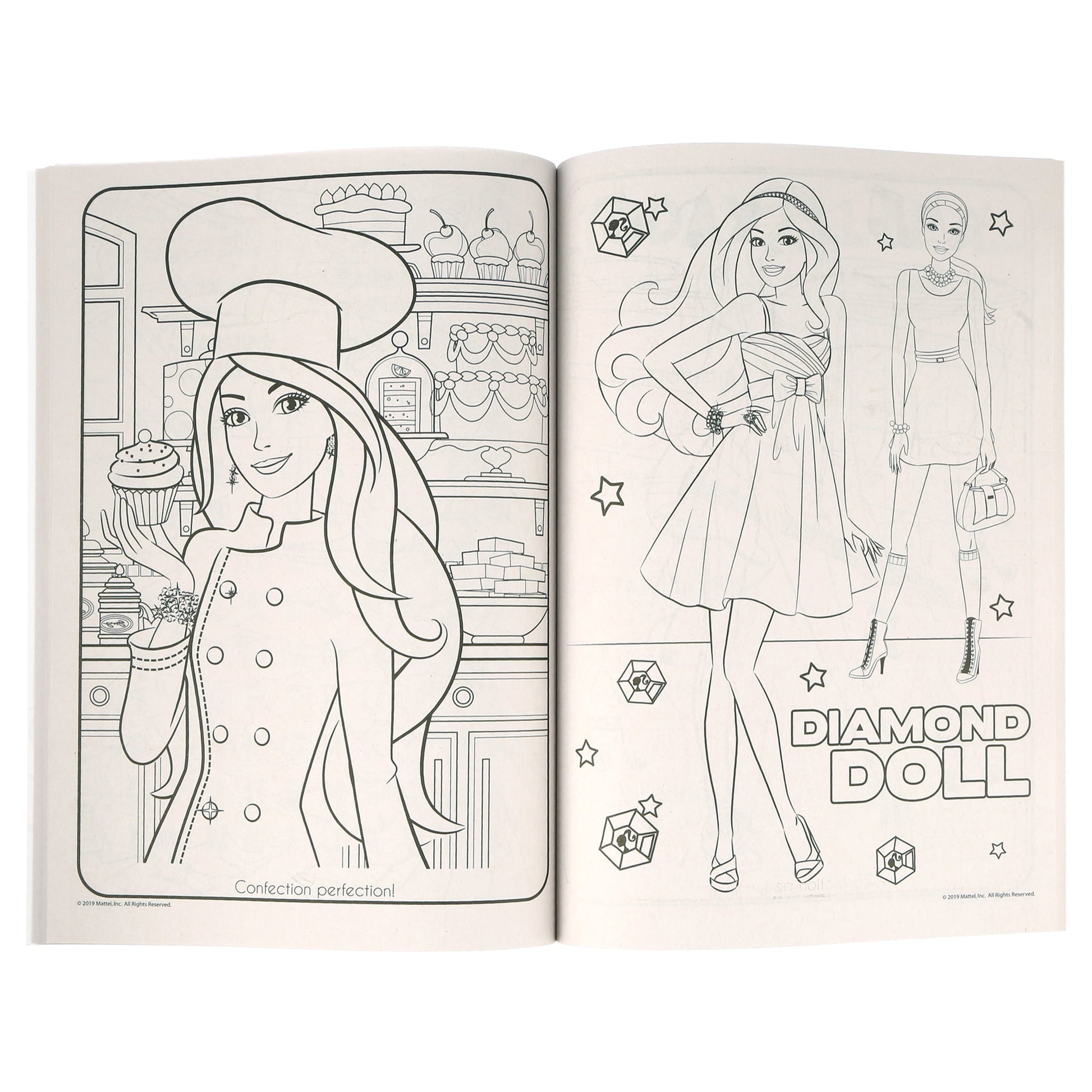 BARBIE Coloring Book 2 Title, for Learning Activity Drawing, 80 Pages, 2-Pack