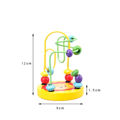 Baby Montessori Educational Math Toy Kids Circles Bead Wire Maze Roller Coaster for Children Montessori Wooden Toys Wood Puzzles