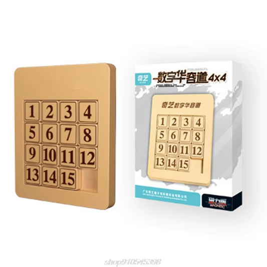 1Set Sliding Game Puzzle Montessori Learning Tangram Wooden Sensory Number Klotski Teaser J15 21 Dropship