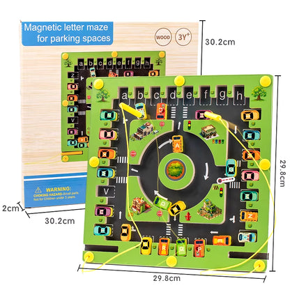 Magnetic Alphabet Maze Board Montessori Fine Motor Skills Educational Toys for Preschool Learning Activities Travel Toys Gifts