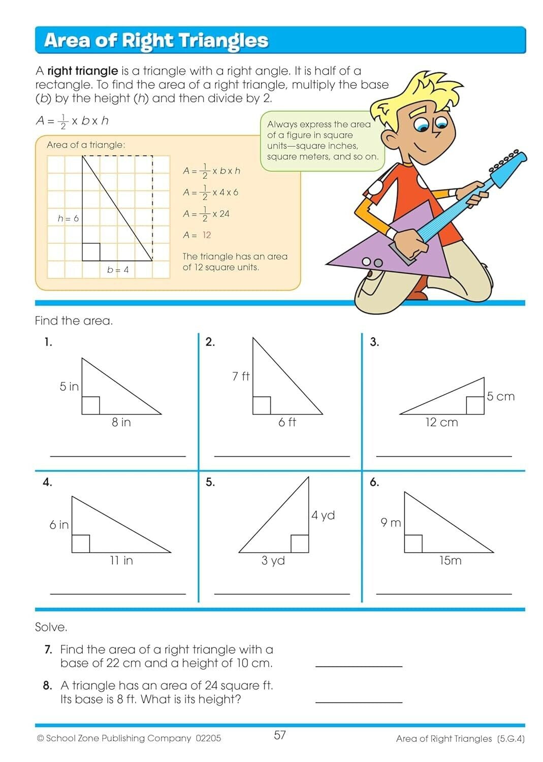 School Zone - Math Basics 5 Workbook - 64 Pages Ages 10 to 11 5Th Grade Divis...