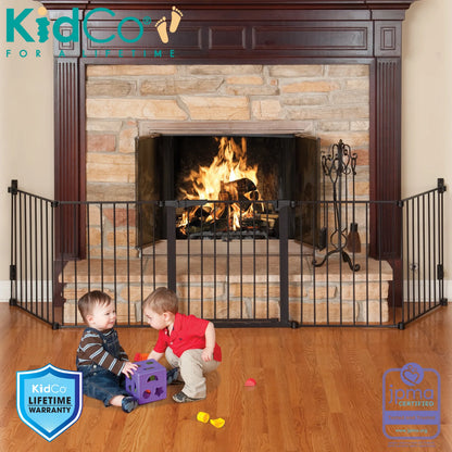 Custom Fit Auto Close Hearthgate Baby or Fireplace Gate for Child Safety, Black