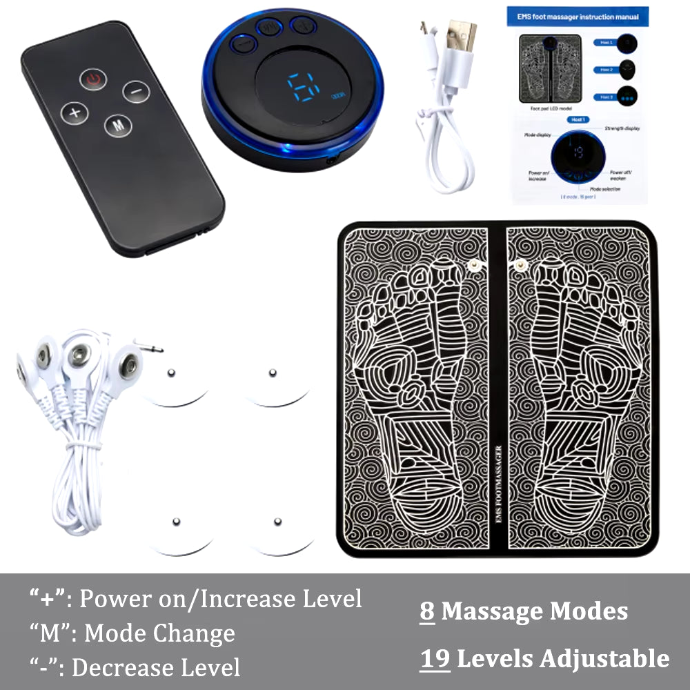 EMS Foot Massager Mat Electric TENS Feet Massager Pad Foldable Massage Mat Muscle Stimulation Fisioterapia Terapia Fisica Salud