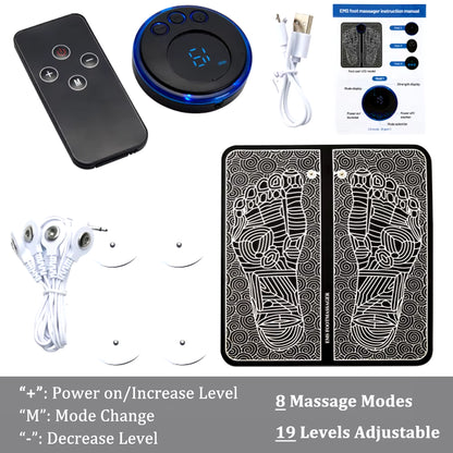 EMS Foot Massager Mat Electric TENS Feet Massager Pad Foldable Massage Mat Muscle Stimulation Fisioterapia Terapia Fisica Salud