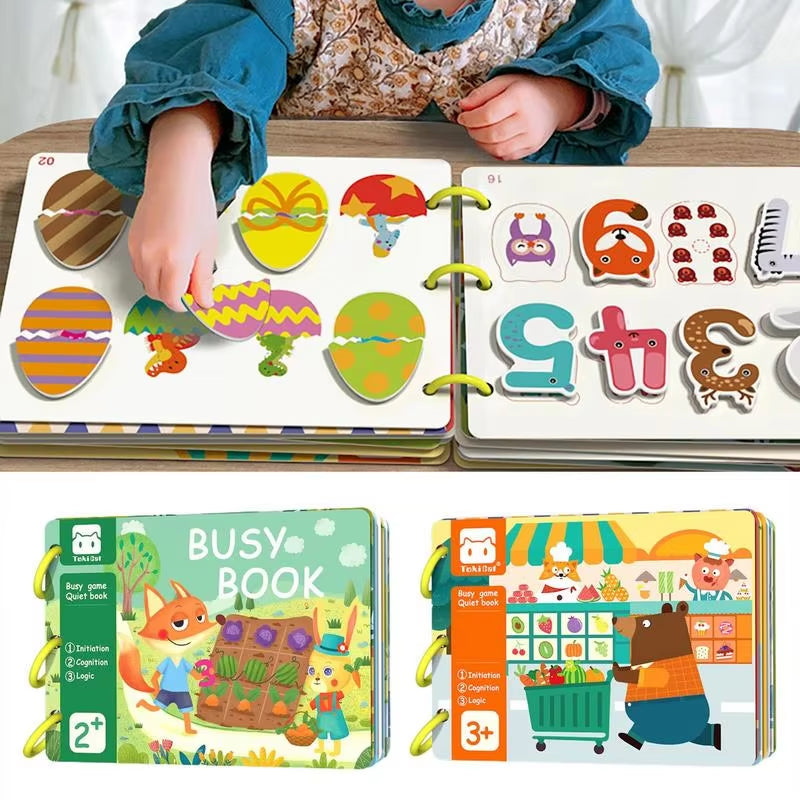 Kids Busy Book Cute Sensory Book Preschool Learning Activities for Boys & Girls Educational Sensory Toys Enhances Creativity