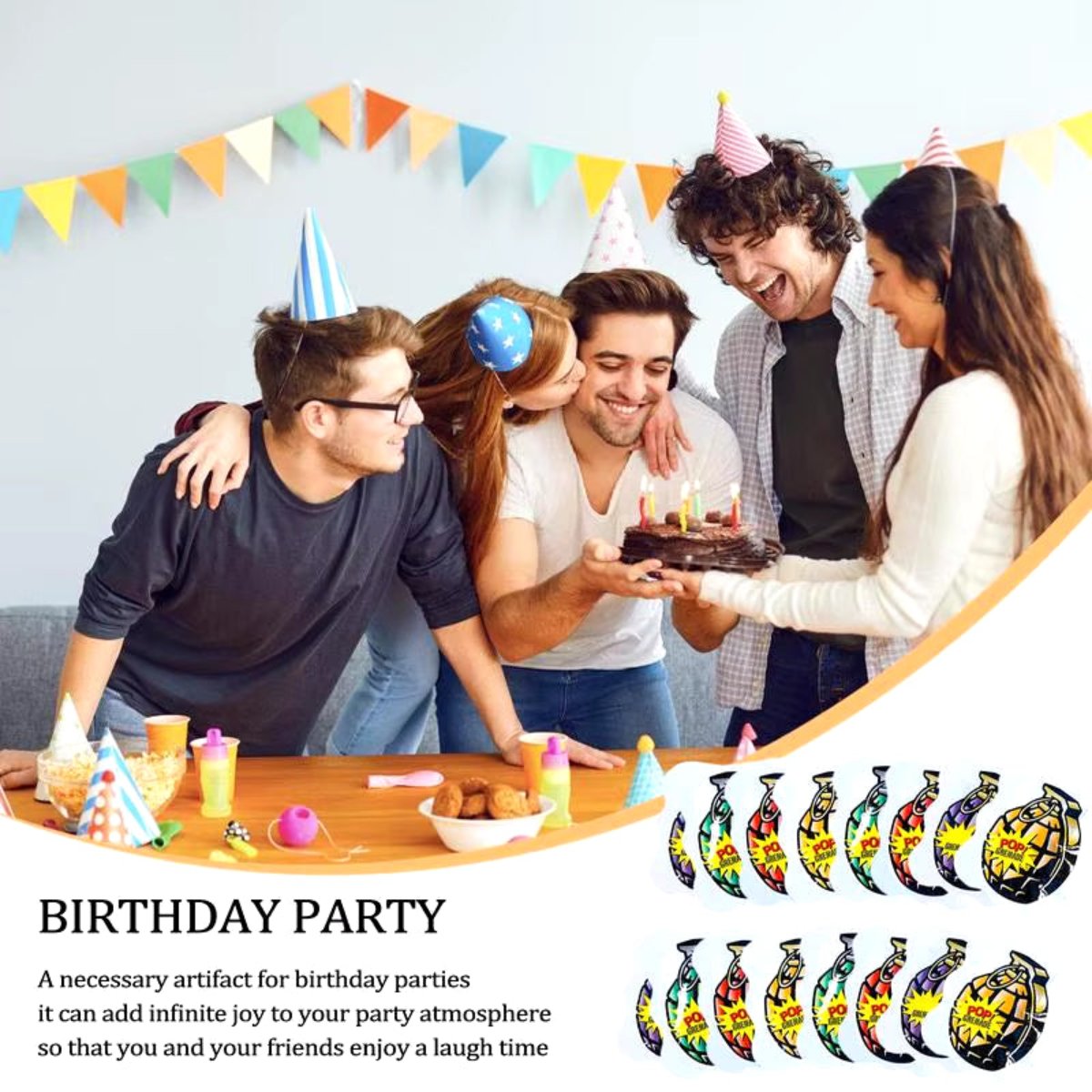 Kids Gag Toys Stress Relief Explosive Toys 100X Fun Explosive Tricky Toys Simulation Explosive Toys Automatic Exploding Toys