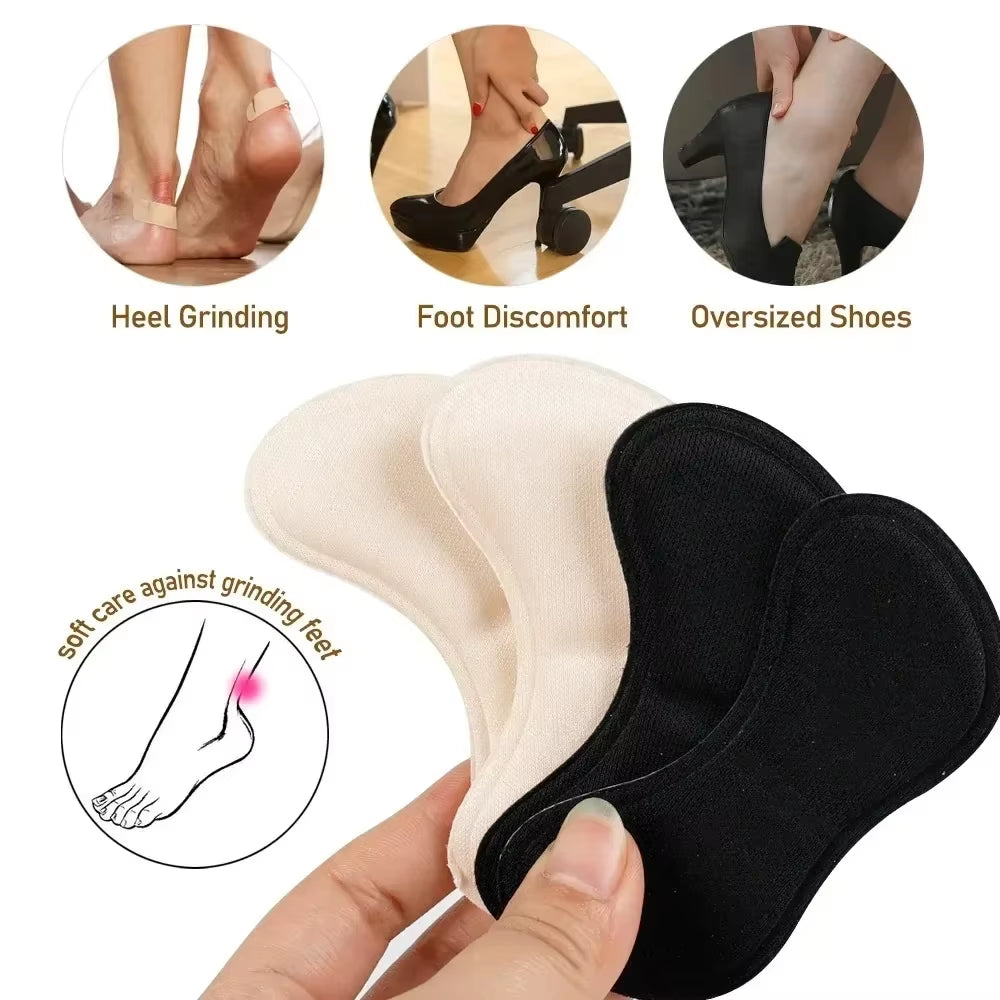 12 Pcs Heel Insoles Patch Pain Relief Anti-Wear Cushion Pads Feet Care Heel Protector Adhesive Back Sticker Shoes Insert Insole