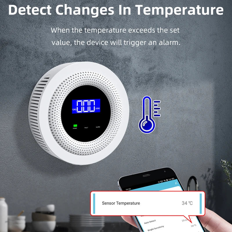 Home Gas Leakage Detector with Natural Gas Leak Sensor Alarm