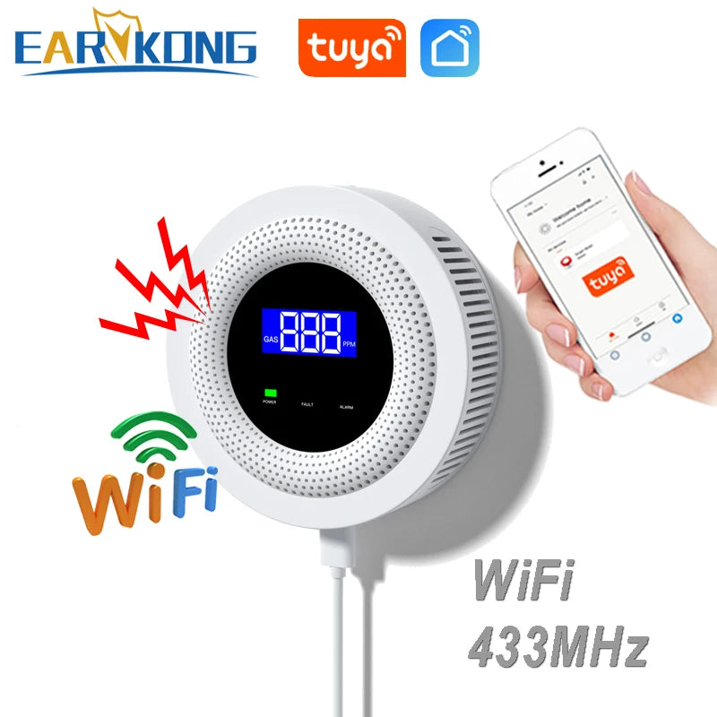 Home Gas Leakage Detector with Natural Gas Leak Sensor Alarm