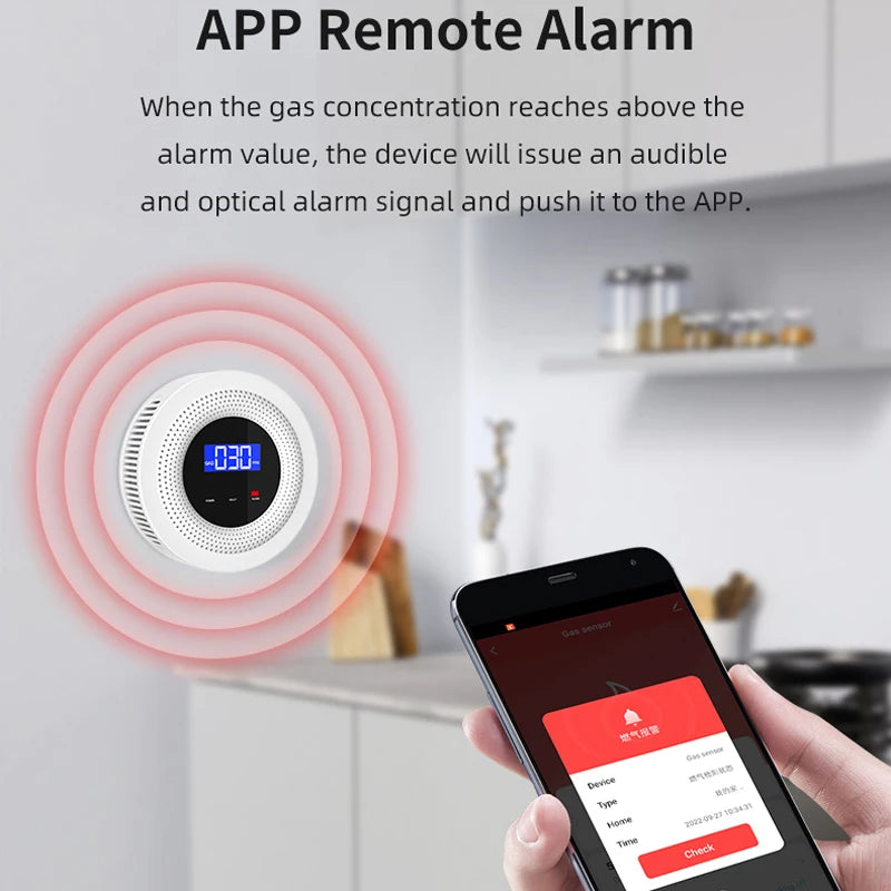 Home Gas Leakage Detector with Natural Gas Leak Sensor Alarm