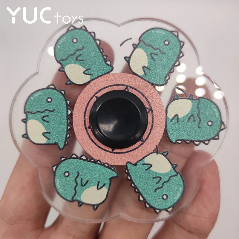 Stress: Anime Fidget Spinner Running Finger Hand Gyro, Dinosaurs Cartoon Stress Relief