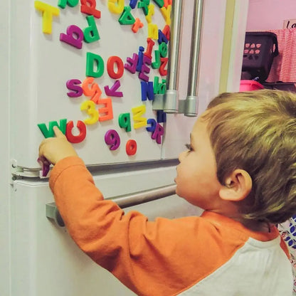 Alphabet & Numbers: Learning Letters & Numbers Fridge Magnet for Kid (26 Pcs Lower/Upper Case)