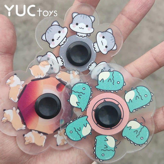 Stress: Anime Fidget Spinner Running Finger Hand Gyro, Dinosaurs Cartoon Stress Relief