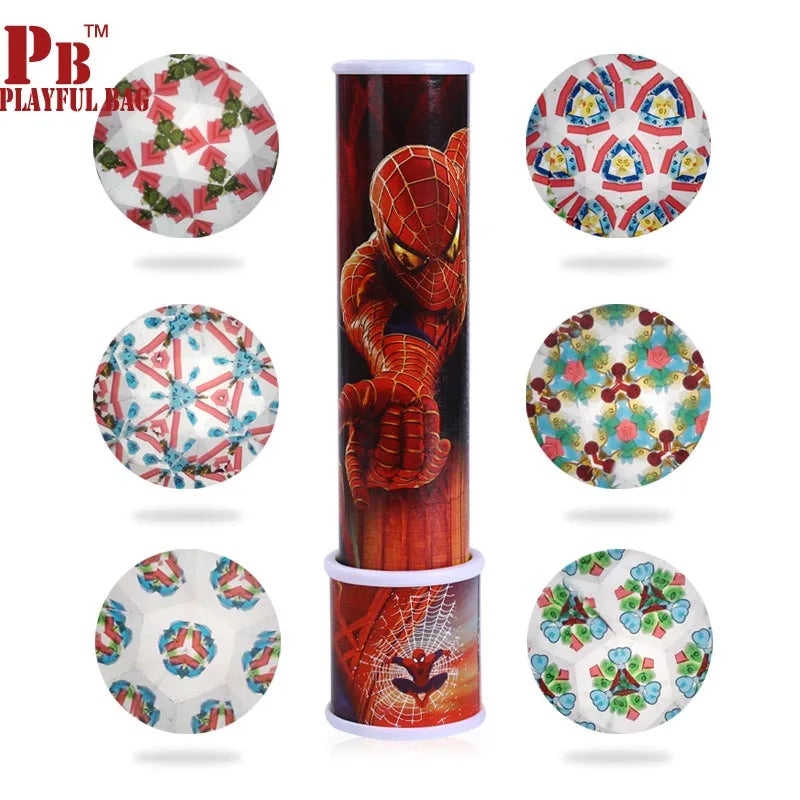 children's creative cartoon puzzle Early childhood education magic DIY large rotating multi caltrop Kaleidoscope Toy autism toys
