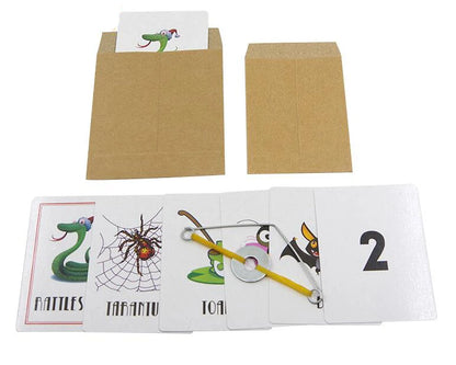 Motor Skills: Animal Prediction Danger Card Magic Tricks Set, Select Card Appears in Envelope. Street Props Funny Toys for Children