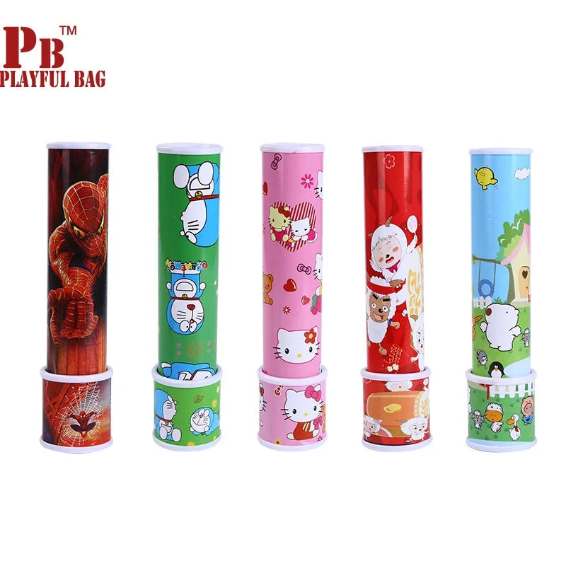 children's creative cartoon puzzle Early childhood education magic DIY large rotating multi caltrop Kaleidoscope Toy autism toys