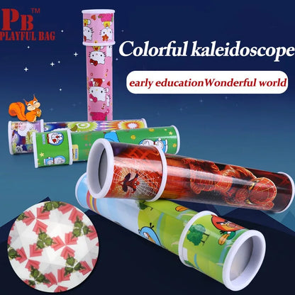 children's creative cartoon puzzle Early childhood education magic DIY large rotating multi caltrop Kaleidoscope Toy autism toys