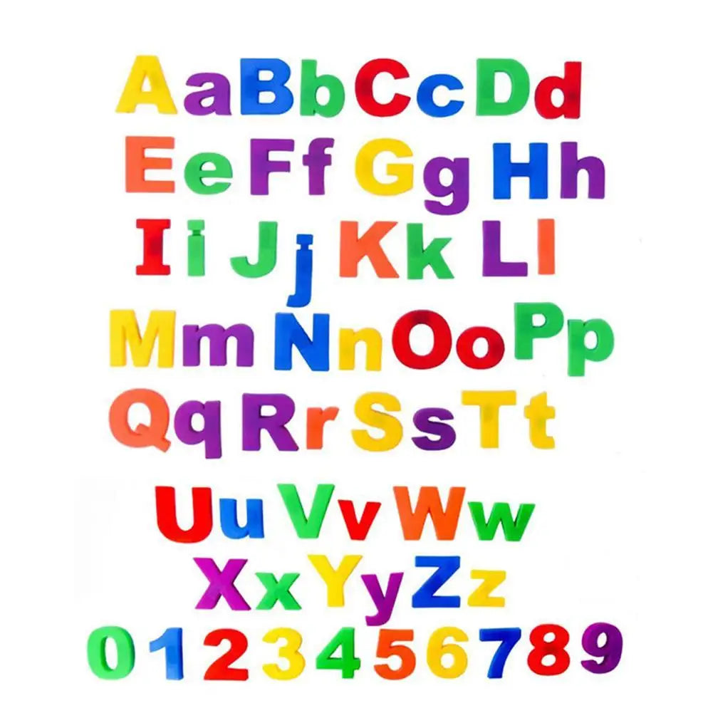 Alphabet & Numbers: Learning Letters & Numbers Fridge Magnet for Kid (26 Pcs Lower/Upper Case)