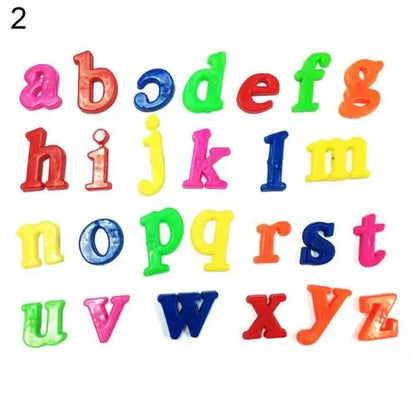 Alphabet & Numbers: Learning Letters & Numbers Fridge Magnet for Kid (26 Pcs Lower/Upper Case)