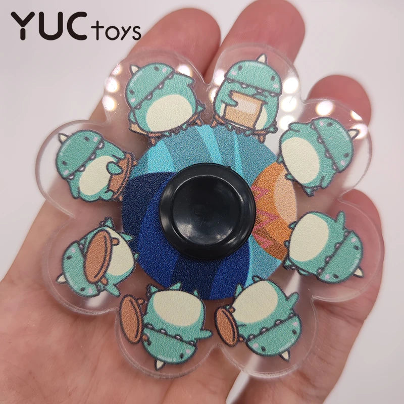 Stress: Anime Fidget Spinner Running Finger Hand Gyro, Dinosaurs Cartoon Stress Relief