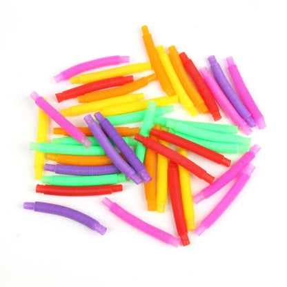 1Pcs Mini Pop Tubes Sensory Toy For Adult Fidget Stress Relieve Toys Kid Autism Anti Stress Plastic Bellows Children Squeeze Toy