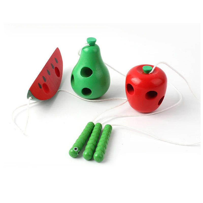 Primary Lacing Beads Educational Montessori Stringing Toy Autism Toys Toddlers Kids Preschool Children Training Gifts