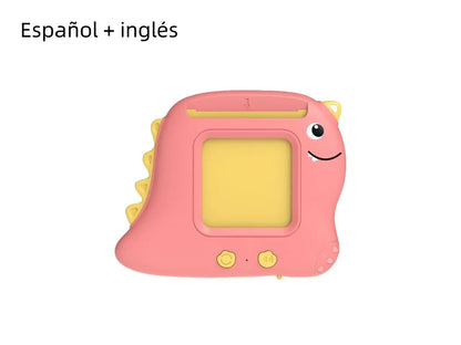 English: Little Dinosaur Learning Machine for Children, Talking Flash Card (English,Spanish,French)