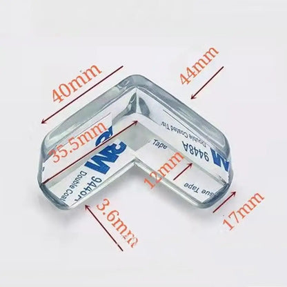4Pcs/set Baby Safety L Shape Transparent Protectors for Table & Furniture Guards