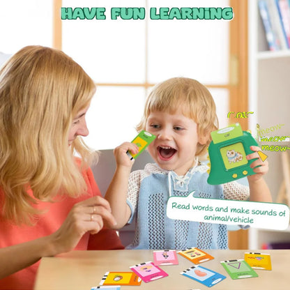 English: Little Dinosaur Learning Machine for Children, Talking Flash Card (English,Spanish,French)
