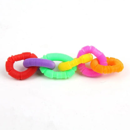 1Pcs Mini Pop Tubes Sensory Toy For Adult Fidget Stress Relieve Toys Kid Autism Anti Stress Plastic Bellows Children Squeeze Toy