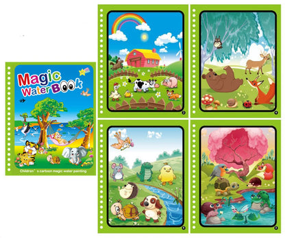 Motor Skills: Magic Water Painting/Reusable Children Activity books