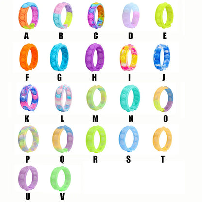 Color decompression bubble dimple toy, irritability anti-stress, Anxiety & Sensory relief color silicone bracelet