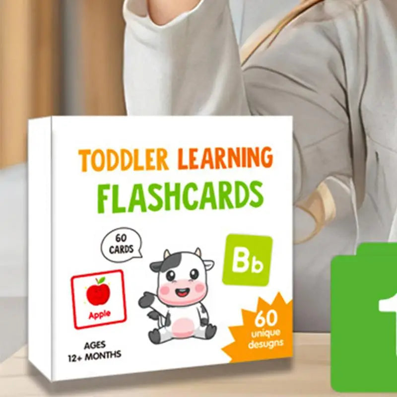 Alphabet & Numbers: Toddler Alphabet Learning Flash Cards(60 Pcs) Intellectual Enlightenment Double-Sided