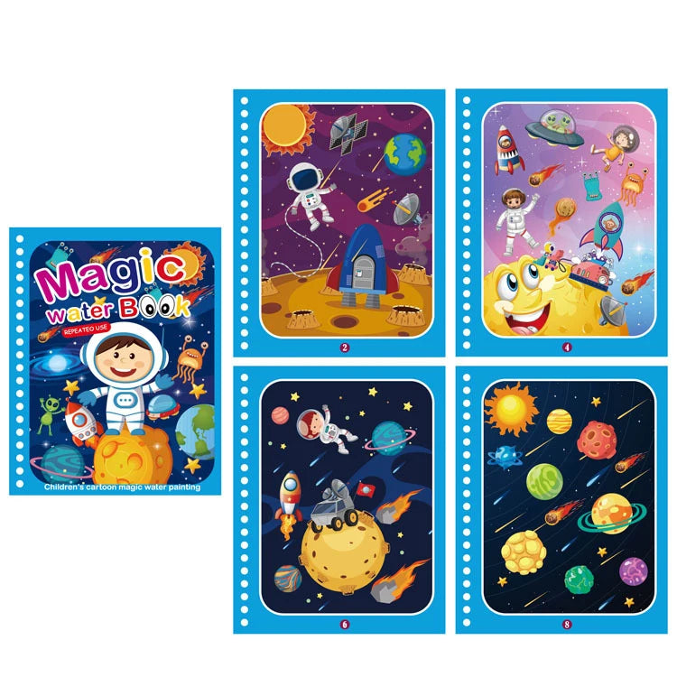 Motor Skills: Magic Water Painting/Reusable Children Activity books