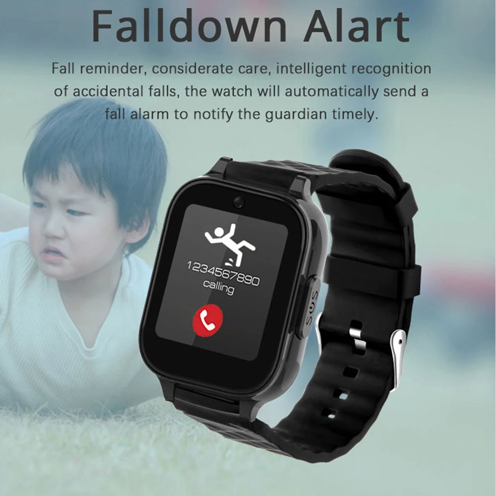 Newest 4G Smart GPS Watch Tracker Elderly Fall-down Alert SOS Emergency Alram Two-way Video Call HR & BP Body Temp. Blood Oxygen