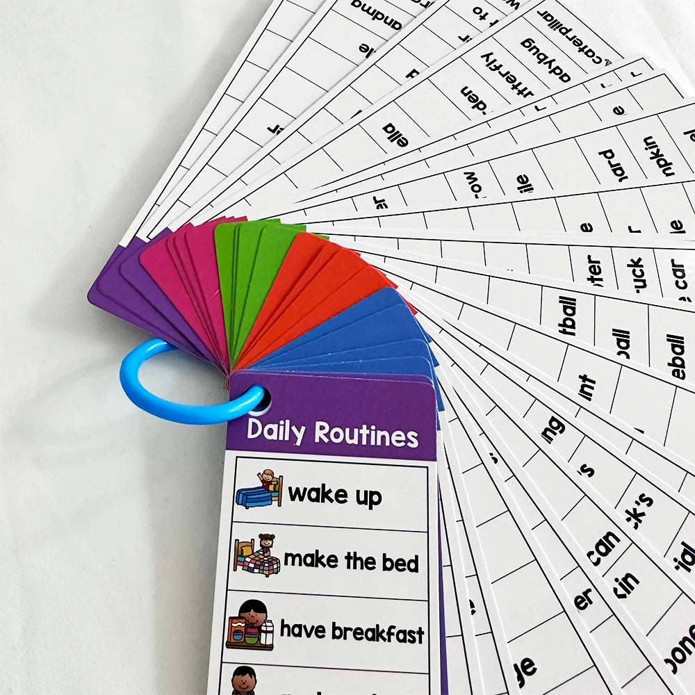 Reading & Speech: Autistic Kids Montessori English Word Lists Cards, ESL Teaching Materials Sight Words & Writing Vocabulary Building