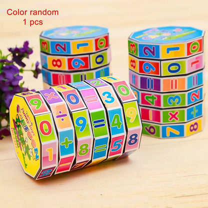 Alphabet & Numbers: Cylindrical 6-layer Plastic Digital Magic Cube, Early Education Learning