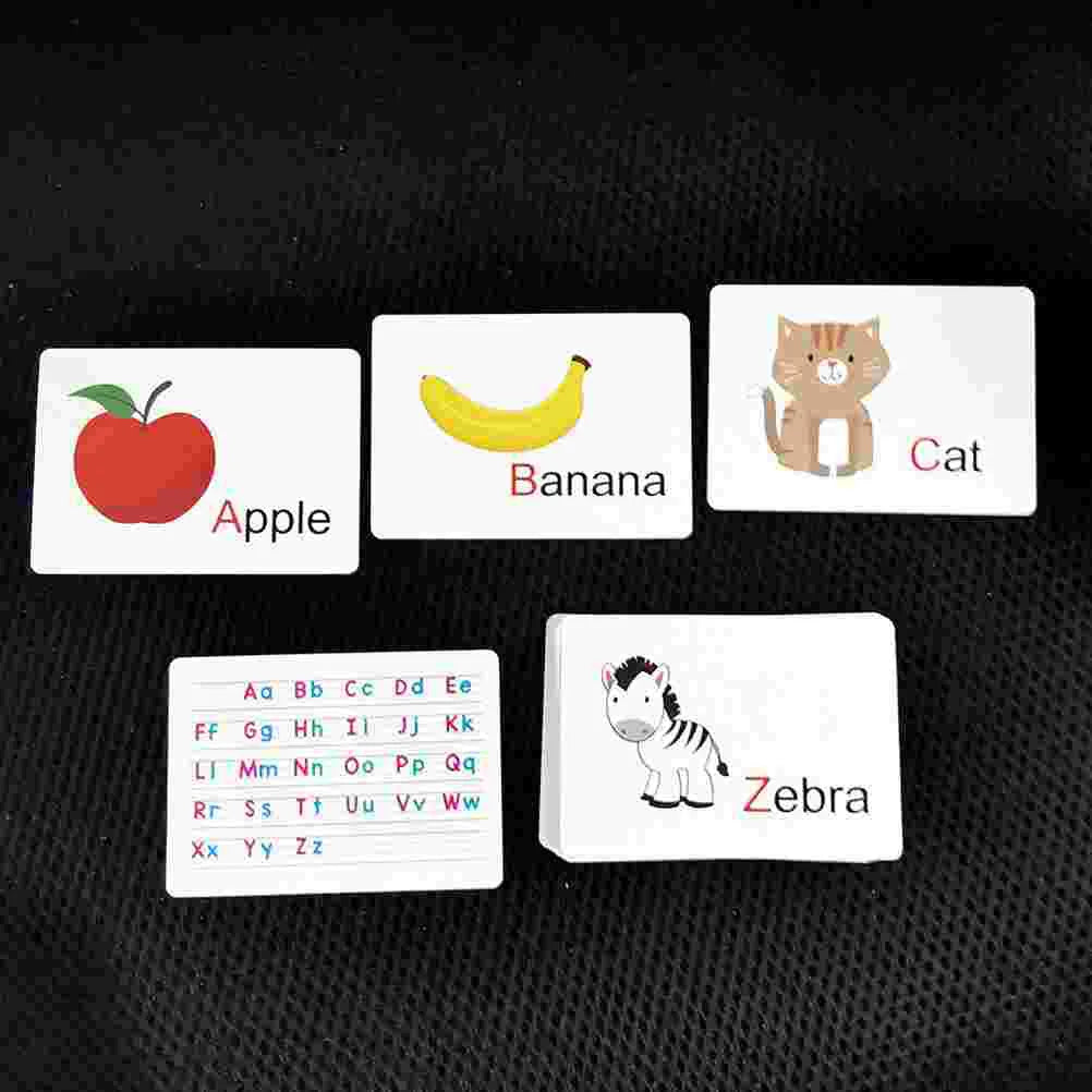 Read & Write English: 27 Pcs Printable Flash Card Baby & Children Alphabet Picture Cards, Learning English Words