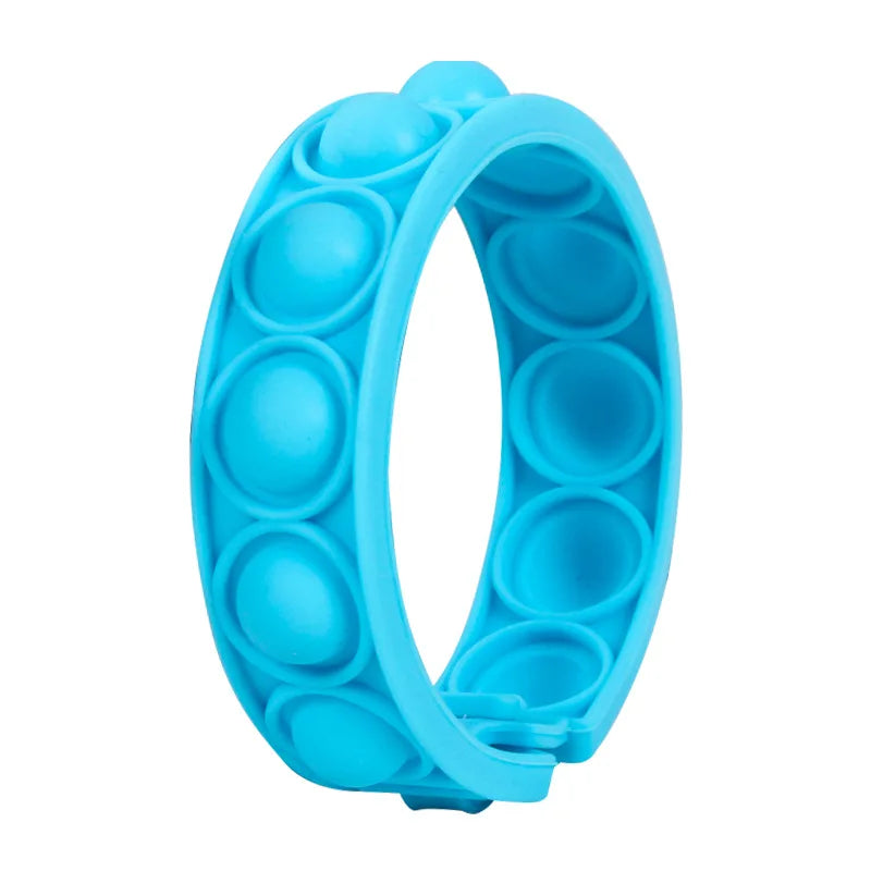Color decompression bubble dimple toy, irritability anti-stress, Anxiety & Sensory relief color silicone bracelet