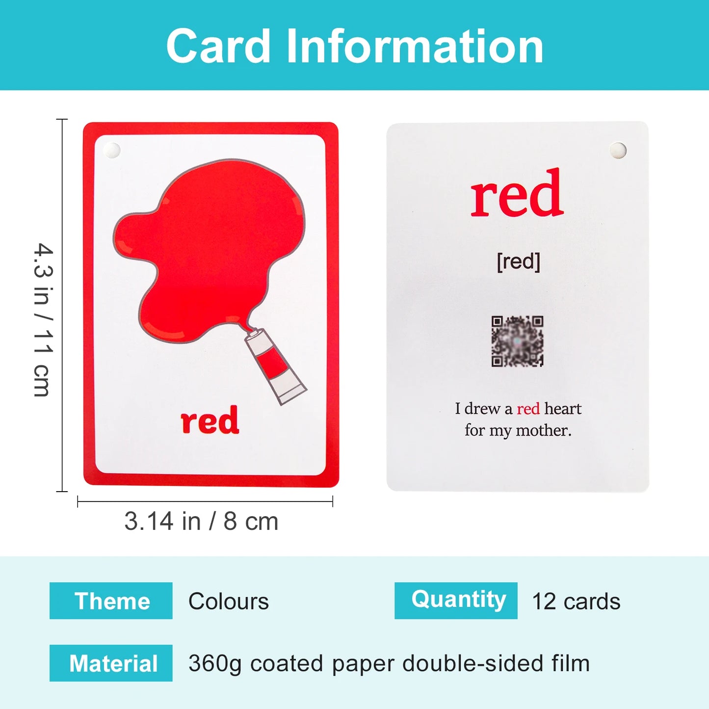 Read & Write English: Kids 3-8 Years English Words Cards Vocabulary Building Montessori Learning Toys Kindergarten Teaching Aids Educational Flashcard