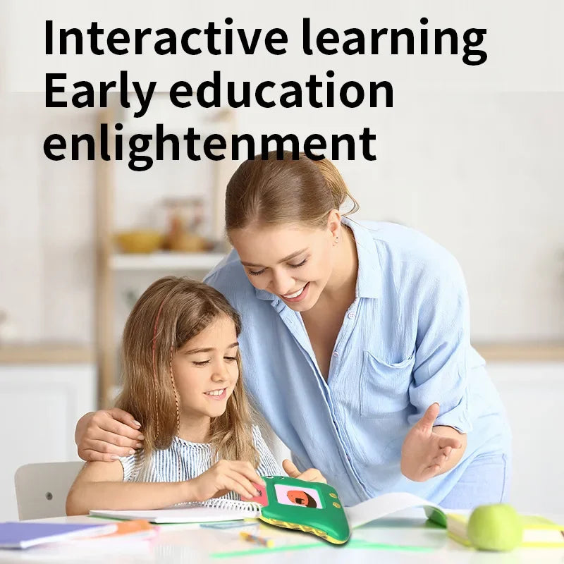 English: Little Dinosaur Learning Machine for Children, Talking Flash Card (English,Spanish,French)