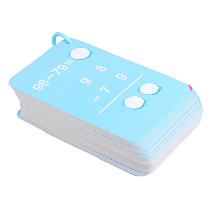 1 Set of Educational Math Flash Cards Set for Kids Early Learning(Plus or Minus in 10's)