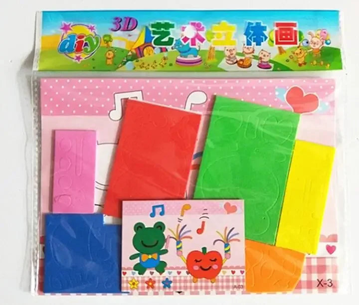 Motor Skills: 3D Paste Sponge Toys, Foam Sticker Puzzle Game for Children (20 Pcs)